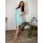Übergroßes Sommerkleid mit kurzen Ärmeln für Damen (44/46/48 EINHEITSGRÖSSE) ITALIAN FASHION IM425064