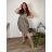 Übergroßes Sommerkleid mit kurzen Ärmeln für Damen (44/46/48 EINHEITSGRÖSSE) ITALIAN FASHION IM425064