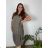 Kleid Oversize Kurzarm Damen (4XL/5XL ONE SIZE) ITALSKÁ MÓDA IM422026 -   žlutá -   2XL/3XL