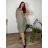 Kleid Oversize Kurzarm Damen (4XL/5XL ONE SIZE) ITALSKÁ MÓDA IM422026 -   žlutá -   2XL/3XL