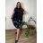 Lässiges Sommerkleid mit kurzen Ärmeln für Damen (42/44/46 Einheitsgröße) ITALIAN FASHION IMSM25184