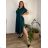 Kurzes Sommerkleid mit langen Ärmeln für Damen, übergroß (54/56/58 Einheitsgröße) ITALIAN FASHION IM425070