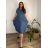 Kurzes Sommerkleid mit langen Ärmeln für Damen, übergroß (54/56/58 Einheitsgröße) ITALIAN FASHION IM425070
