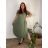 Kurzes Sommerkleid mit langen Ärmeln für Damen, übergroß (54/56/58 Einheitsgröße) ITALIAN FASHION IM425070