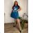 Lange Sommerhose in Übergröße für Damen (S/M/L Einheitsgröße) ITALIAN FASHION IM425271 46/48 modrá petrolejová