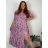 Elegantes Hemd Langarm Damen Kleid (S / M ONE SIZE) ITALIAN FASHION IMWY21734 48/50 pink
