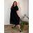 Übergroßer gestrickter Langarmpullover für Damen (S/M EINHEITSGRÖSSE) ITALIAN FASHION IMSN2416125  schwarz