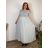 Kurzes Sommerkleid mit langen Ärmeln für Damen, übergroß (54/56/58 Einheitsgröße) ITALIAN FASHION IM425070
