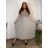 Kurzes Sommerkleid mit langen Ärmeln für Damen, übergroß (54/56/58 Einheitsgröße) ITALIAN FASHION IM425070