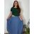 Damen Warmes Langarmkleid (L / XL ONE SIZE) ITALIAN FASHION IM421MIA 40/42 blau