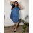 Kurzarmkleid für Damen in Übergröße (42/44/46 EINHEITSGRÖSSE) ITALIAN FASHION IM424386