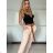 Elegante Hose mit Gürtel für Damen (S/M/L ONE SIZE) ITALIAN FASHION IM425057