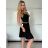 Kurzärmliges Sommer-Freizeitkleid für Damen (S/M/L EINHEITSGRÖSSE) ITALIAN FASHION IMWGB25022 -   dunkelrosa -   S / M