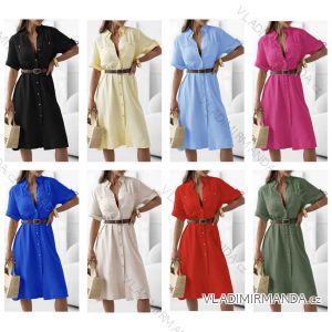 Kurzärmliges Sommer-Freizeitkleid für Damen (S/M/L EINHEITSGRÖSSE) ITALIAN FASHION IMWGB25022