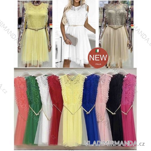 Kurzärmliges Sommer-Freizeitkleid für Damen (S/M/L EINHEITSGRÖSSE) ITALIAN FASHION IMWGB25022