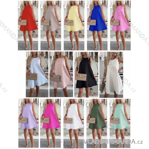 Kurzärmliges Sommer-Freizeitkleid für Damen (S/M/L EINHEITSGRÖSSE) ITALIAN FASHION IMWGB25022