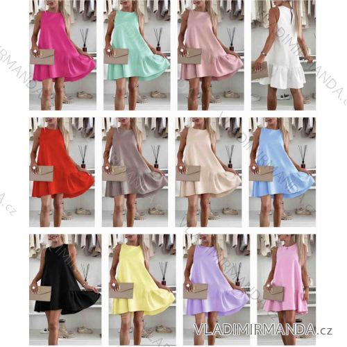 Kurzärmliges Sommer-Freizeitkleid für Damen (S/M/L EINHEITSGRÖSSE) ITALIAN FASHION IMWGB25022