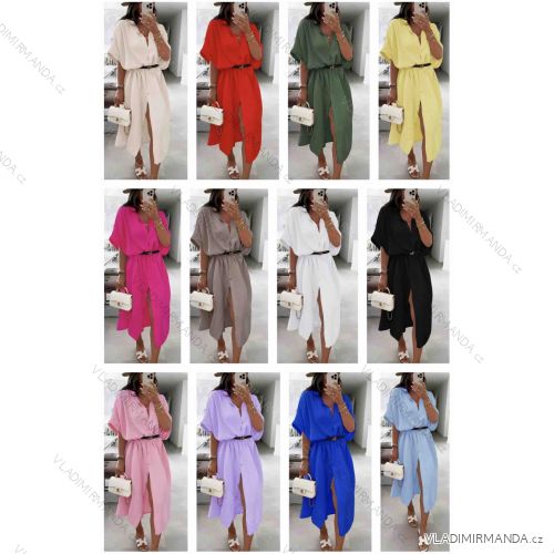 Kurzärmliges Sommer-Freizeitkleid für Damen (S/M/L EINHEITSGRÖSSE) ITALIAN FASHION IMWGB25022