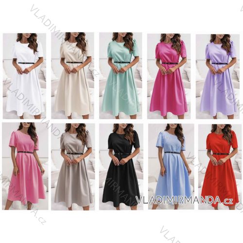 Kurzärmliges Sommer-Freizeitkleid für Damen (S/M/L EINHEITSGRÖSSE) ITALIAN FASHION IMWGB25022