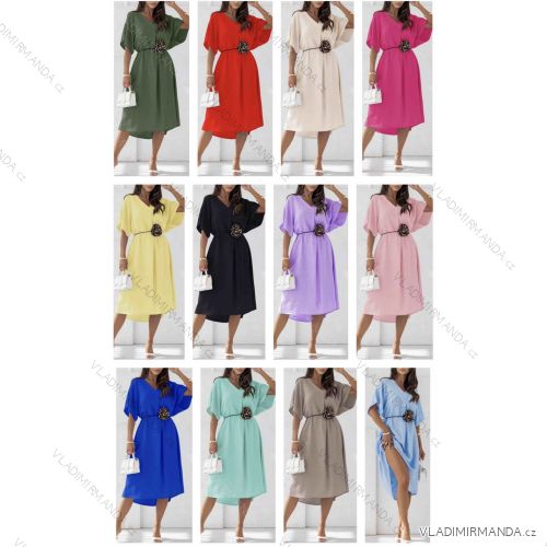 Kurzärmliges Sommer-Freizeitkleid für Damen (S/M/L EINHEITSGRÖSSE) ITALIAN FASHION IMWGB25022