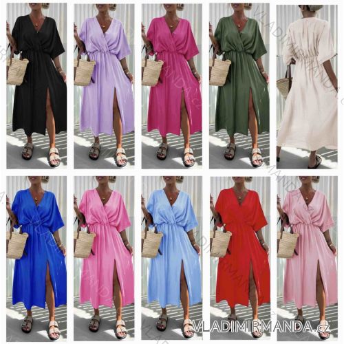 Kurzärmliges Sommer-Freizeitkleid für Damen (S/M/L EINHEITSGRÖSSE) ITALIAN FASHION IMWGB25022