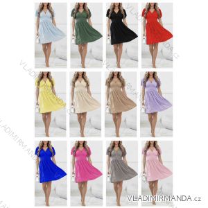 Kurzärmliges Sommer-Freizeitkleid für Damen (S/M/L EINHEITSGRÖSSE) ITALIAN FASHION IMWGB25022