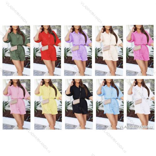 Kurzärmliges Sommer-Freizeitkleid für Damen (S/M/L EINHEITSGRÖSSE) ITALIAN FASHION IMWGB25022