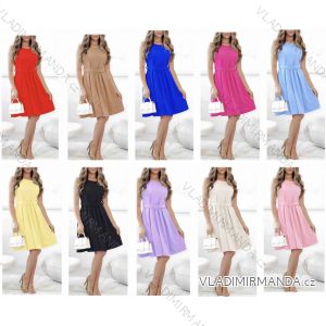 Kurzärmliges Sommer-Freizeitkleid für Damen (S/M/L EINHEITSGRÖSSE) ITALIAN FASHION IMWGB25022