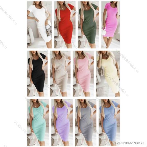 Kurzärmliges Sommer-Freizeitkleid für Damen (S/M/L EINHEITSGRÖSSE) ITALIAN FASHION IMWGB25022