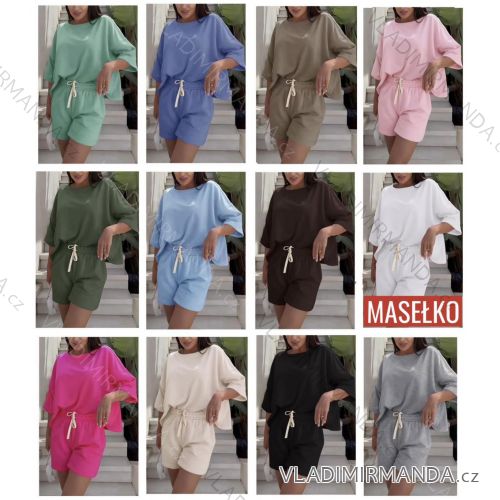 Kurzärmliges Sommer-Freizeitkleid für Damen (S/M/L EINHEITSGRÖSSE) ITALIAN FASHION IMWGB25022
