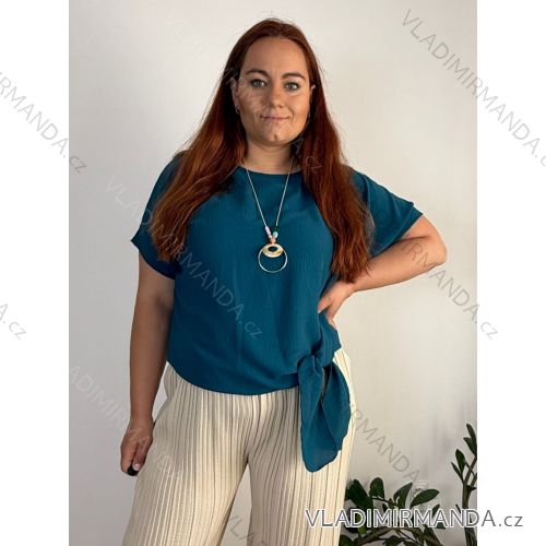 Tunika mit Anhänger Kurzarm Damen Übergröße (54/56/58 Einheitsgröße) ITALIAN FASHION IM425031