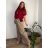 Lange Damen-Sommerhose, Übergröße (44/46/48 Einheitsgröße) ITALIAN FASHION IMC25251  dunkler Smaragd