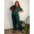 Lange Damen-Sommerhose, Übergröße (44/46/48 Einheitsgröße) ITALIAN FASHION IMC25251  dunkler Smaragd