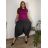 Weite elastische Sommerhose für Damen (56/58) ITALIAN FASHION IMSM24020 50/52 šedá tmavá