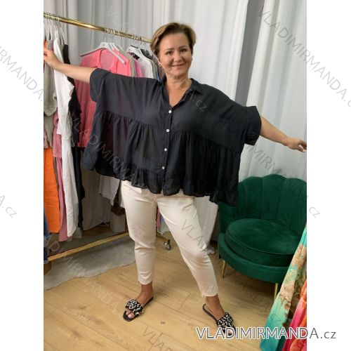 Langarm-Hemdkleid für Damen (S/M EINHEITSGRÖSSE) ITALIAN FASHION IMWD232607