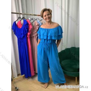 Langer Overall mit Anhänger 3/4 Langarm Damen Übergröße (50-58) ITALIAN FASHION IMWEC24016