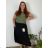 Damen Warmes Langarmkleid (L / XL ONE SIZE) ITALIAN FASHION IM421MIA  schwarz