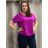 Tunika mit Anhänger Kurzarm Damen Übergröße (3XL/4XL ONE SIZE) ITALIAN FASHION IMC23020 schwarz 