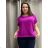 Tunika mit Anhänger Kurzarm Damen Übergröße (3XL/4XL ONE SIZE) ITALIAN FASHION IMC23020 schwarz 