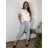Elegante Hose mit Gürtel für Damen (S/M/L ONE SIZE) ITALIAN FASHION IM425057 44/46/48 šedá světlá
