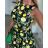 Kurzes lässiges Sommerkleid mit Blumen- und Zitronendruck, ärmellos, Damen (XS/S/M ONE SIZE) ITALIAN FASHION IMM25M34082