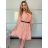 Kurzarmhemd Kleid Kleid (uni L-2XL) ITALIENISCH MODA IMS20002