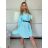 Kurzarmhemd Kleid Kleid (uni L-2XL) ITALIENISCH MODA IMS20002