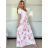 Kurzarm-Sommerkleid für Damen FIORE (S/M/L EINHEITSGRÖSSE) ITALIAN FASHION IMSM25019