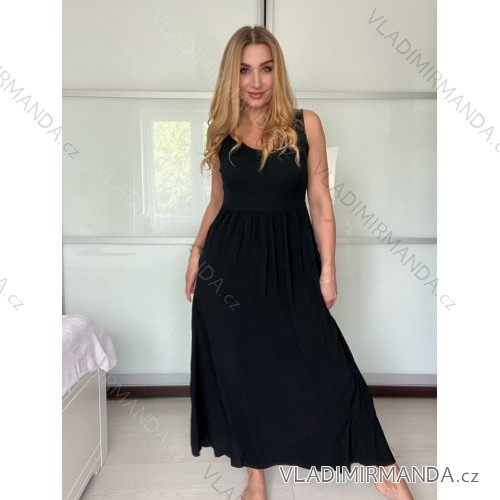 Sommerkleid mit Trägern Damen (S / M ONE SIZE) ITALIAN FASHION IM722103 -   schwarz -   S / M