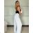 Lange Sommerhose in Übergröße für Damen (S/M/L Einheitsgröße) ITALIAN FASHION IM425271 -   hellblau -   S / M / L