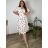 Elegantes Hemd Langarm Damen Kleid (S / M ONE SIZE) ITALIAN FASHION IMWY21734 48/50 weiß