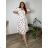 Elegantes Hemd Langarm Damen Kleid (S / M ONE SIZE) ITALIAN FASHION IMWY21734 48/50 weiß
