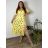 Elegantes Hemd Langarm Damen Kleid (S / M ONE SIZE) ITALIAN FASHION IMWY21734  žlutá