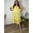 Elegantes Hemd Langarm Damen Kleid (S / M ONE SIZE) ITALIAN FASHION IMWY21734  žlutá